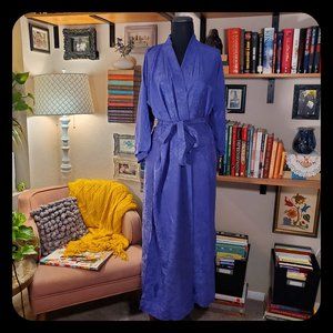 Four Seasons (Vintage) Long Purple Silk Robe Sz. One Size